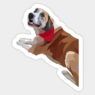 Dog Laying Down Sticker